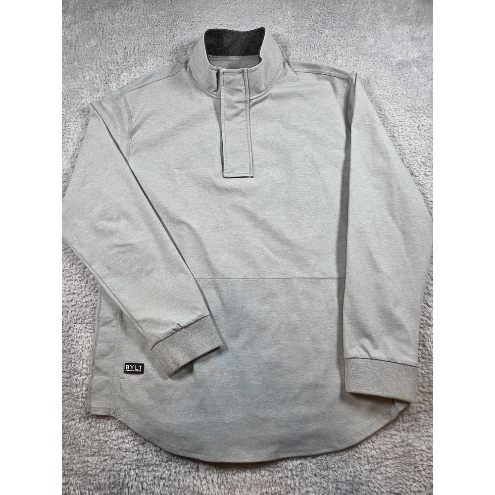 BYLT Elite Fairway Pullover XXL Gray Mens Quarter Zip Magnetic Side Vent